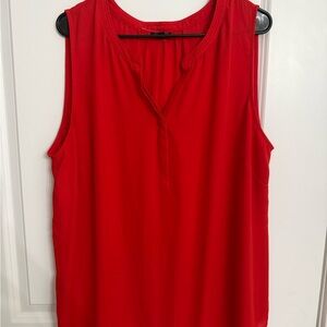 Talbots Vibrant Red Sleeveless Blouse